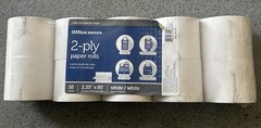 Office Depot 2 Ply 10 Rolls Credit Card / Cash Register / POS Printer Paper