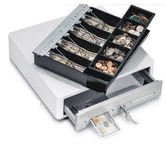 Point-of-Sale (POS)Cash Drawer+Printer Bundle-Broad compatibilty-Stylish White