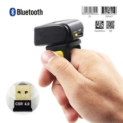 Bluetooth Ring 1D 2D QR Barcode Scanner, San QR PDF417 on Screen and Paper