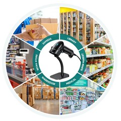 Barcode Scanner with Stand, Anyeast USB Wired Inventory 2D 1D QR Code Scanners f