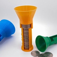 COIN COUNTING TUBES FAST WRAP PENNY NICKEL DIME QUARTER USA