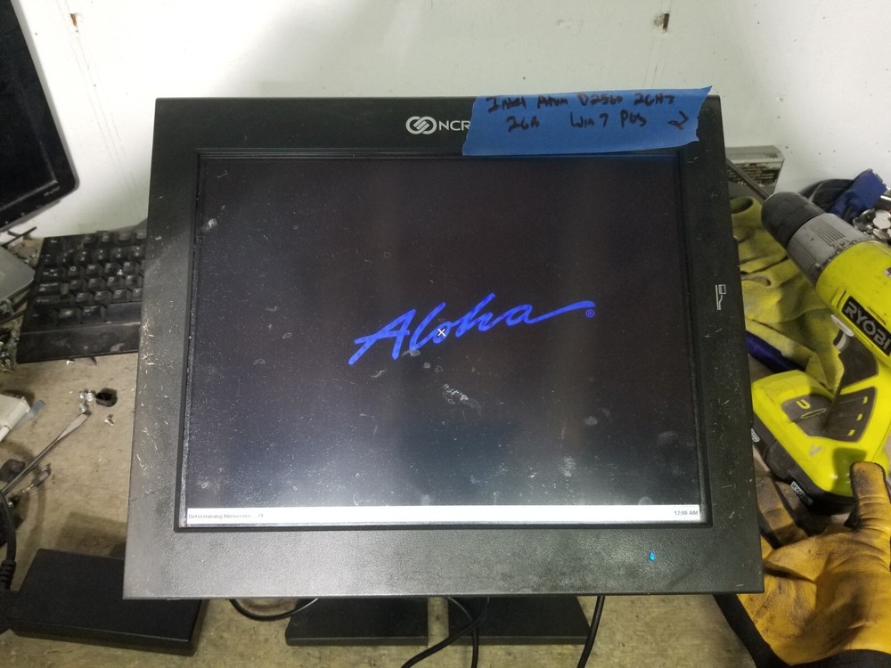 NCR 7754 POS Touchscreen Terminal Windows 7 Intel Atom D2560 2.0GHz 2GB READ