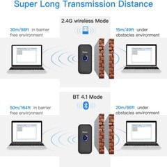 10PCS Eyoyo Mini 1D Bluetooth Barcode Scanner Barcode Reader Portable Wireless