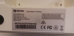 Clover Station 1.0 P100 Receipt Printer Untested