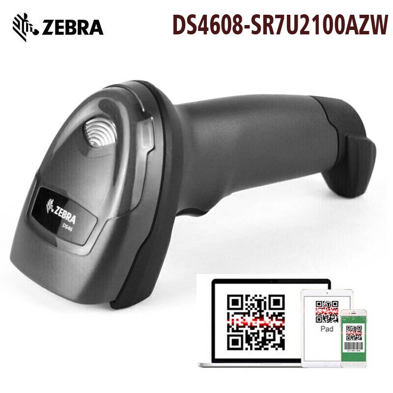 Zebra DS4608-SR7U2100AZW Hands-free Automatically Barcode Scanner With USB Cable