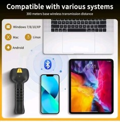 NetumScan Upgraded Industrial Bluetooth QR Barcode Scanner, IP67 Waterproof & 7M