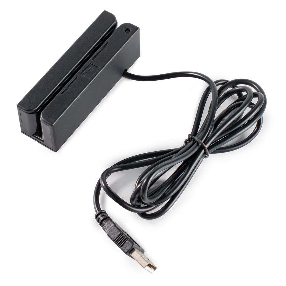 Posunitech Msr90 Swiper Magnetic Credit Card Reader USB 3-Tracks Hi/Lo Black