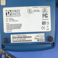 First Data FD100 Credit Card Reader Receipt Terminal w/ Power Source Adaptor
