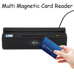 4-in-1 Card Reader Writer Magnetic EMV IC Chip RFID PSAM USB