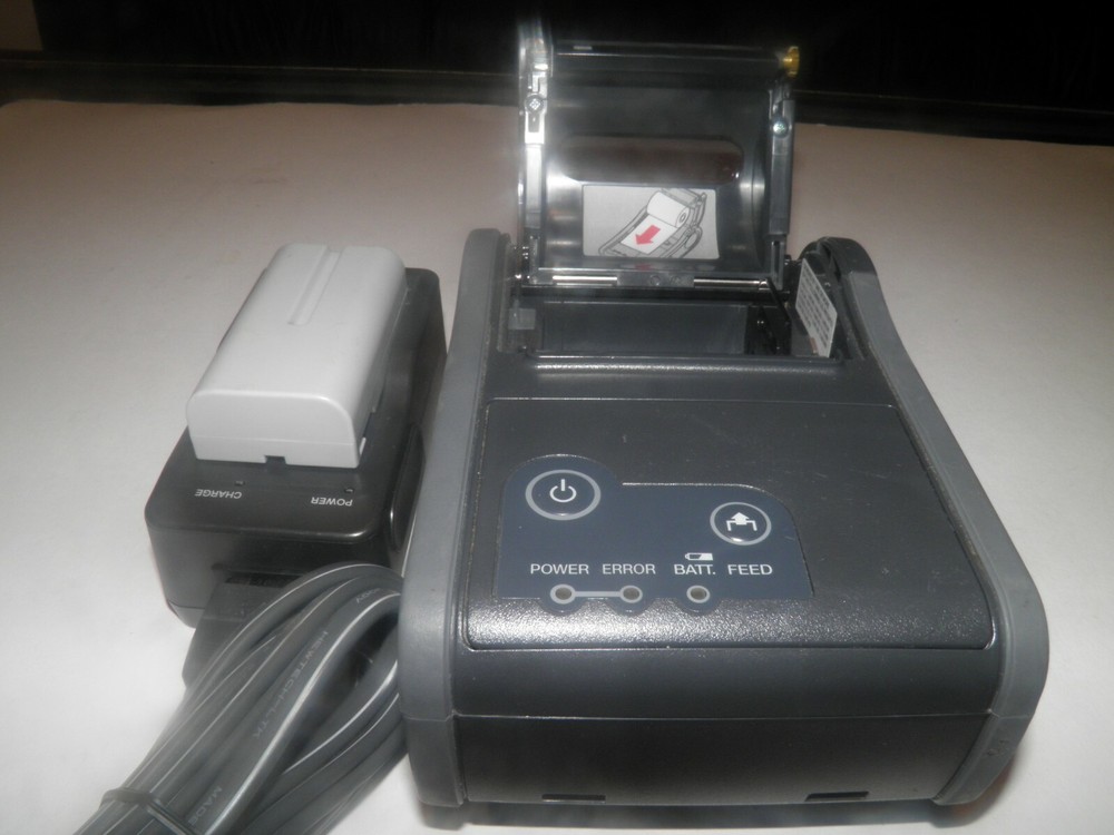 Epson M196B TM-P60 Bluetooth Mobile Thermal POS Receipt Printer with Charger