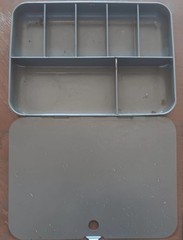 Vintage Metal Cash Box w/ Coin/Cash Tray Handle Or Fishing