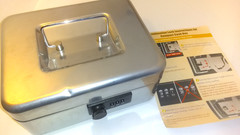 KYODOLED Cash Box with Combination Lock,Safe Metal Box for Money,Storage