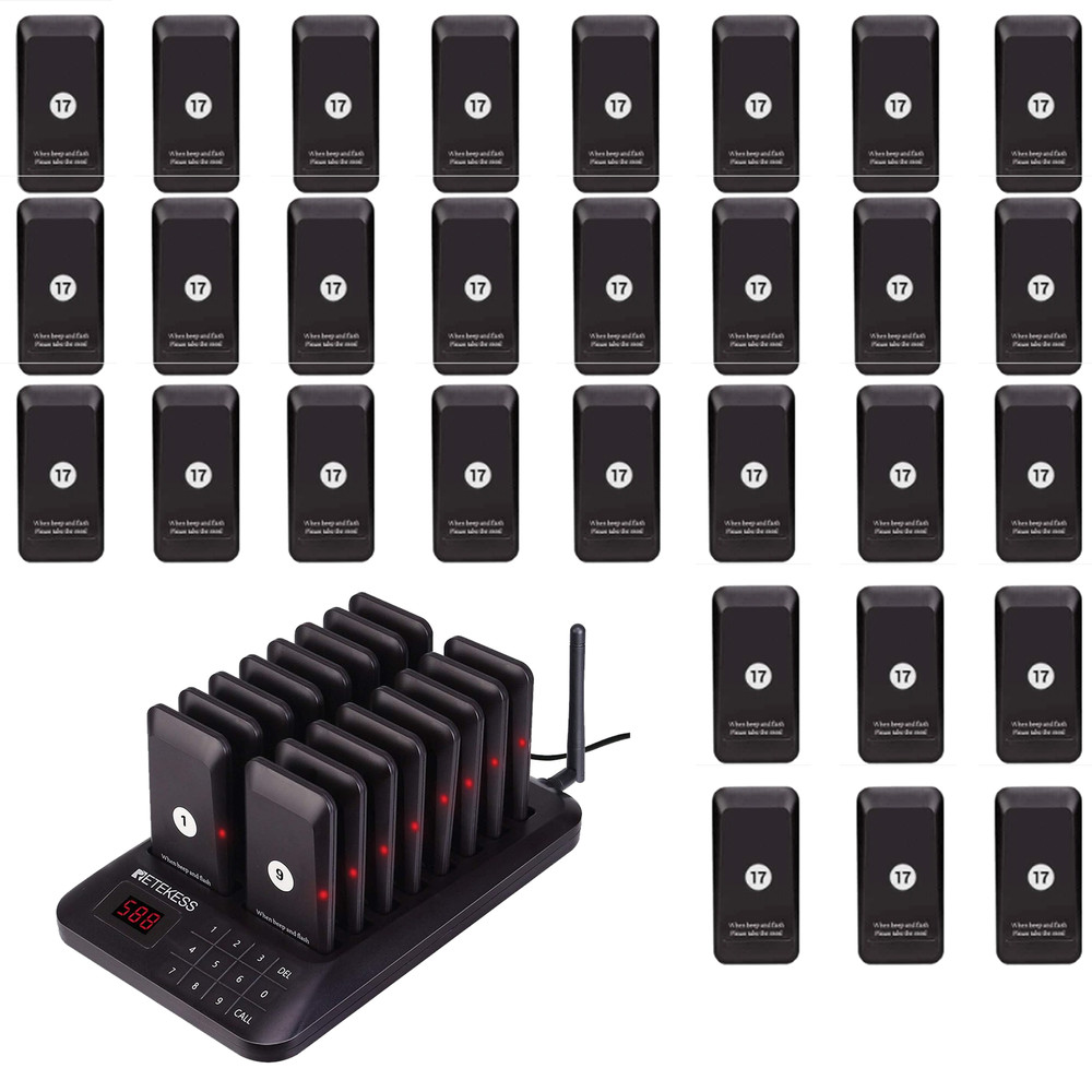 Retekess TD157 Restaurant Pager System Guest Queuing 46 Buzzer Cafe Food Truck