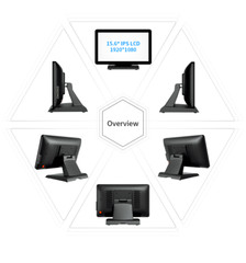 15.6&Prime; 16:9 All In One Touch POS System with i5 4th Gen CPU, 4GB Ram, 128GB SSD