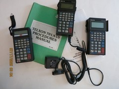 Telxon Lot Bar Code Reader Handheld Ordering 3 Readers Wand Charger Used AS IS
