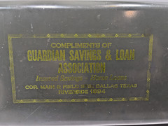 Vintage Metal Bank Lock Box Guardian Savings & Loan Association Dallas Texas