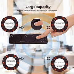 Retekess TD163 Coaster Pager System Wireless Restaurant Pagers 20 Beepers