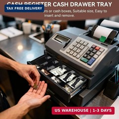 Cash Register Drawer Insert Tray 5 Bill 4 Coin, Safe Case Box Money Tray Insert