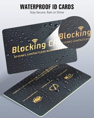 RFID Blocking Card,Contactless NFC Debit Credit Card Passport Protector, One Car