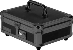 Locking Cash Box Bill Coin Tray Combination Lock 8.5 x 4 x 10 Inch Black