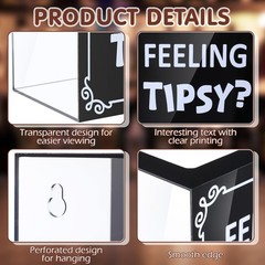 DoubleFill Acrylic Tip Collection Jar Bartender Bars 6 x 5 x 4 Inch Money