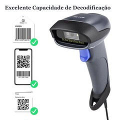 2D Barcode Scanner with Stand, Wired QR Code Reader – M5S