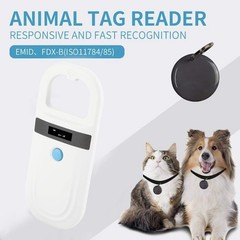 Rechargeable RFID Pet Microchip Scanner, Handheld Animal ID Reader, FDX-B Suppor