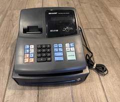 Sharp XE-A106 Electric Cash Register w/ Cash Drawer & Cord, Wired, Missing keys