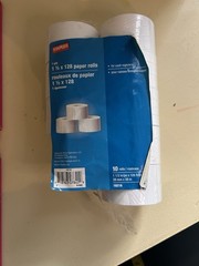 STAPLES Recycled 1-Ply Paper Rolls 1 1/2×128”8 Rolls for Register Calculator