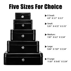 Medium Steel Cash Box Safe Chest Key Lock Money Document Cash Jewelry Black New