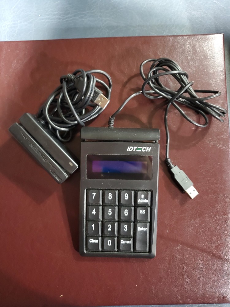 IDTECH SecureKey M Series Keypad w/ Magstripe Reader, IDKE-534833BL (Qty 2) USED
