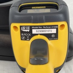 Adesso NuScan 4100B Black Bluetooth Antimicrobial Waterproof CCD Barcode Scanner
