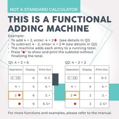 & Upgraded 2025 Printing Calculator Adding Machine 10 Key, Desktop Home Office C