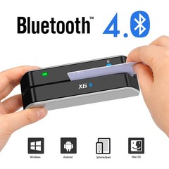 X6 Bluetooth Card Reader Writer USB 3 Tracks Swipe Encoder