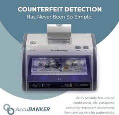 AccuBANKER LED430 6-Point Counterfeit Bill Detector, Multi Currency, UL Listed