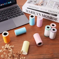9 Rolls Thermal Printer Paper for P1 Mini Printer A6 Classic Color Stickers