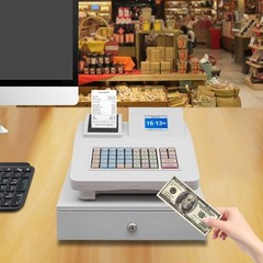 Electronic Cash Register Pos System Supermarket Bar Retail Shop with Cash Drawer