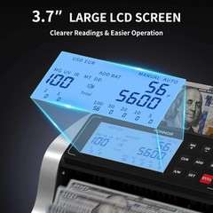 Money Counter Machine with Value Count, UV/MG/IR/MT/DD Counterfeit Bill Detectio