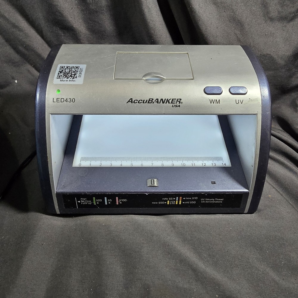 AccuBANKER LED430 6-Point Counterfeit Bill Detector, Multi Currency, UL Listed