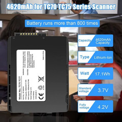 10-PACK New tc77 Battery for Zebra tc55 tc70 tc72 tc75 BT-000318 TC7X-46MPP-01