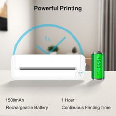 A4 Portable Paper Printer Thermal Printing Wireless BT Compatible with iOS B9T5