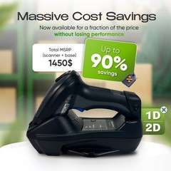 Barcode Scanner w/BC8030 910 Mhz Base – Similar to Datalogic POWERSCAN M8300🔥