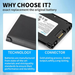 Sicimly BT-000314 Replacement TC57 Scanner Battery,for Zebra TC51 TC52 TC56 TC57