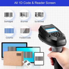 Wireless Barcode Scanner, Portable 1D Inventory Scanner & Data Collector with…