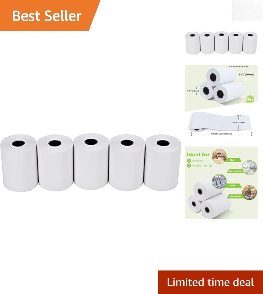 Biodegradable Thermal Receipt Paper: 10 Rolls, 2 1/4&Prime; x 50&prime;