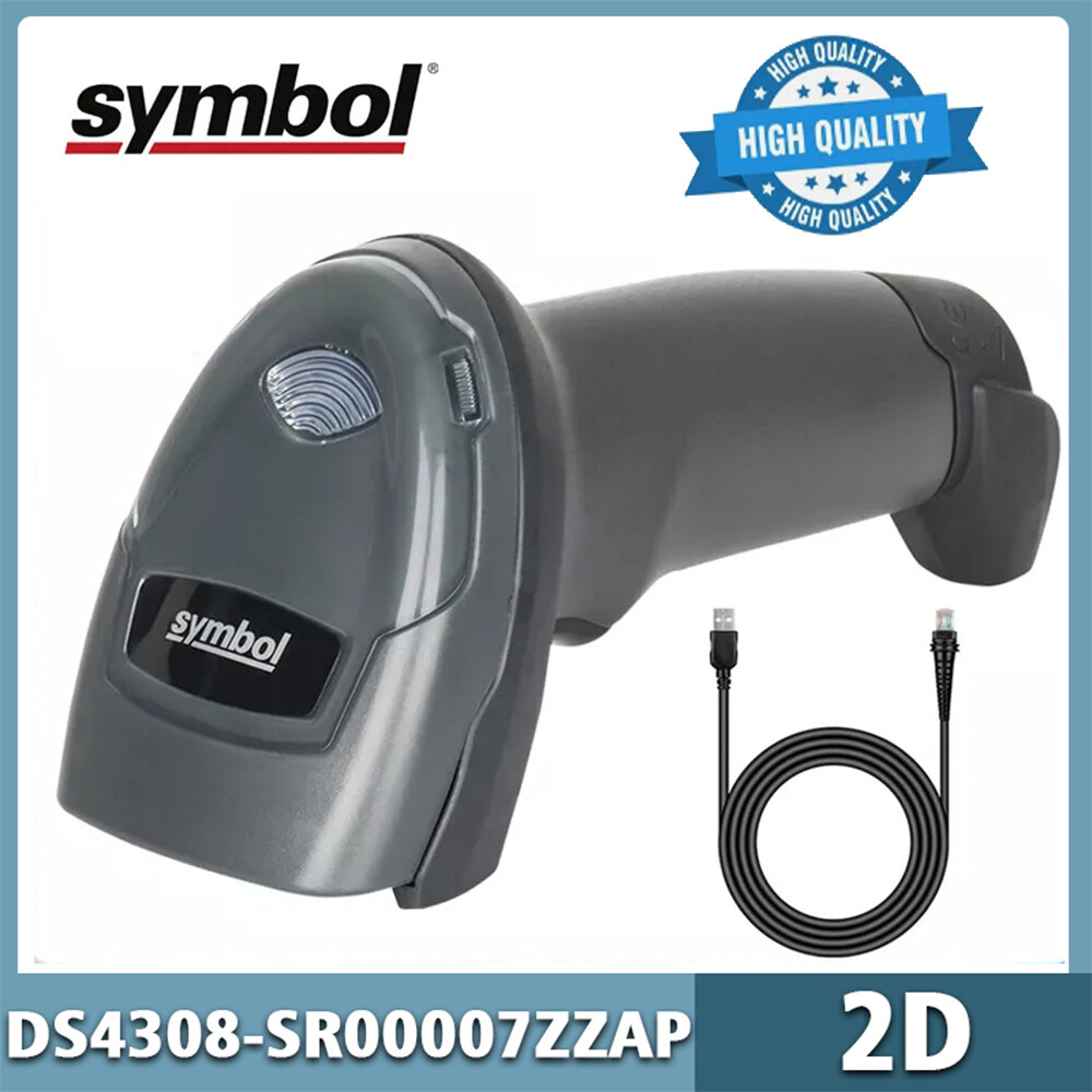 Zebra DS4308-SR00007ZZAP 1/2D Corded Handheld Barcode Reader Scanner With Cable