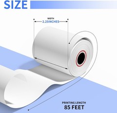 50 Rolls 2 1/4 x 85&prime; Thermal Paper Credit Card & Cash Register POS Receipt Paper