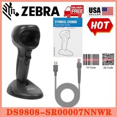 Zebra Symbol DS9808-SR00007NNWR 1D 2D Imager Barcode Scanner with USB Cable