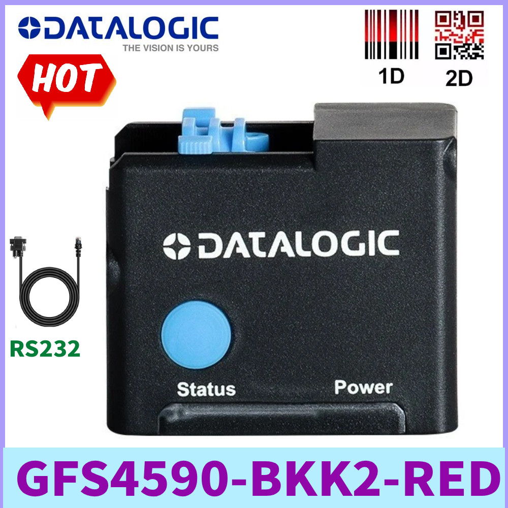Datalogic Gryphon GFS4590-BKK2-RED Fixed 1D 2D Barcode Scanner w/ RS232 Cable