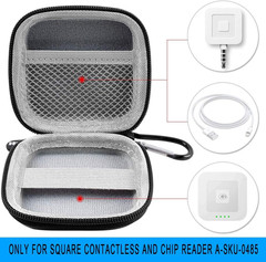 Chip Card Reader Scanner Case, Hard Carrying Bag Holder Fits Square A-SKU-0485 C